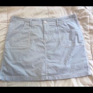 St. John’s Bay Gingham  Light Blue Skort Size 16